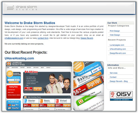 Drake Storm Studios old look