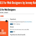 HTML5 for Web Designers now online!